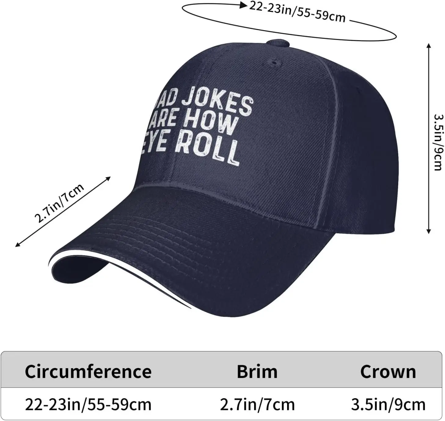 Dad Jokes are How Eye Roll Hat Men Baseball Cap Cute Caps