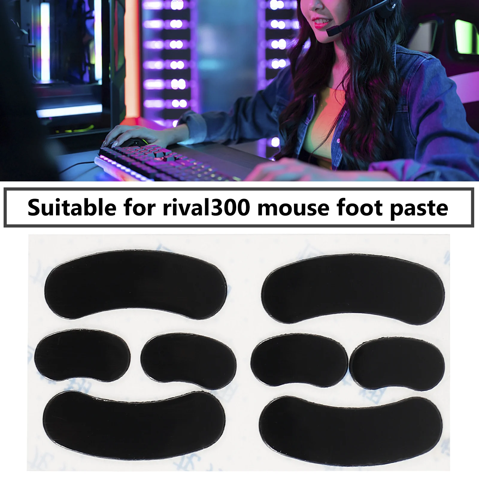 

2 set Silicone Mouse Feet Replacement Smooth High Softness Anti-Wear For Computer Gaming Mouse Skates Mice Foot Sticker