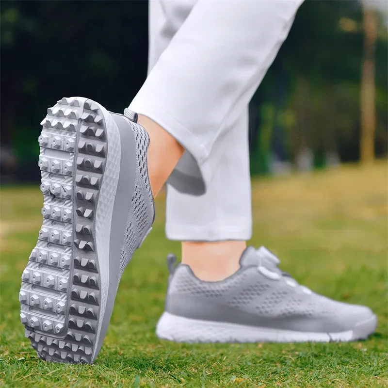 Buty golfowe dla mężczyzn oddychające antypoślizgowe tenisówki do golfa trawiasta buty do gry w golfa męskie buty sportowe tenisowe