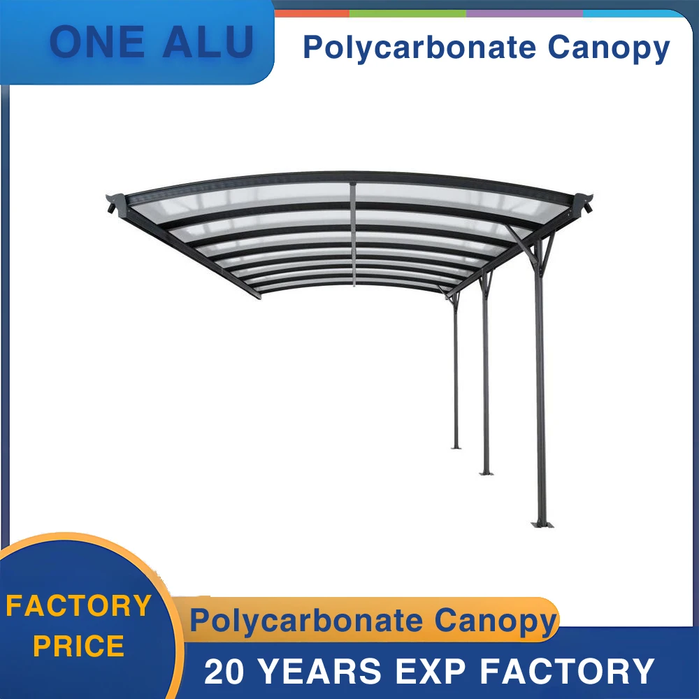 Modern PC Polycarbonate Sheet Carport Canopy Waterproof UV Protection Sun Shade Shelter for Cars Patio Garden Outdoor