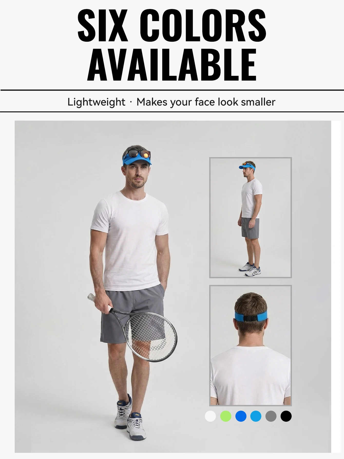 WRELS 1/2/3pcs Summer Sun Protection Empty Top Hat Breathable Sweat Absorbing Sun Visor Caps Outdoor Sport Running Tennis Caps