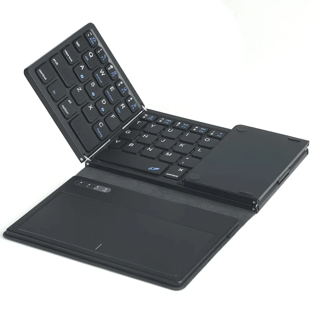 Imagem -03 - Betyour-teclado Dobrável sem Fio B055 Tamanho Completo Mini Bluetooth Teclado com Touchpad Ios Telefone Android Windows pc Notebook