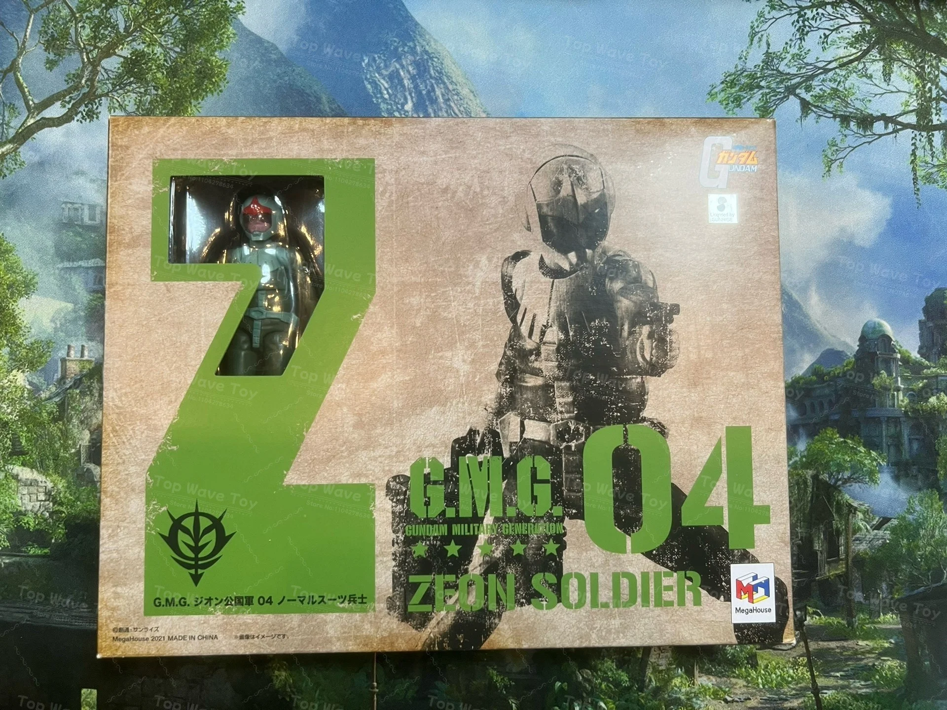 새로운 재고 오리지널 모바일 슈트 모델 메가하우스 MH GMG 군사 세대 ZEON SOLDIER 애니메이션 모델 액션 피규어 크리스마스 선물