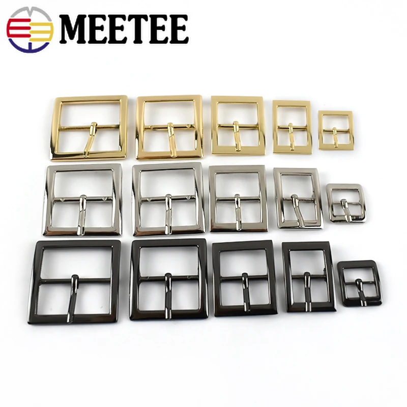 5/10Pcs 16-38mm Metal Pin Buckle Bag Strap Slider Adjust Clasp Hook Webbing Belt Leather Shoes Craft Hardware Sewing Accessories