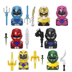 Mini Force Movie Series Powered Building Blocks giallo verde Soliders Red Warrior Mighty Morphin Action Figures giocattoli regali per bambini