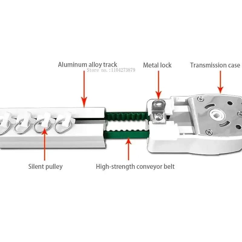 Aqara – rail de rideau électrique intelligent, Super silencieux, avec moteur de rideau C2, Zigbee 3.0, ensemble de rails de rideau personnalisés privés, système de contrôle