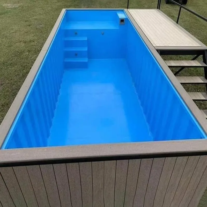 Luxury Portable Shipping Container Pool With Infinity Design And Heating Filtration System