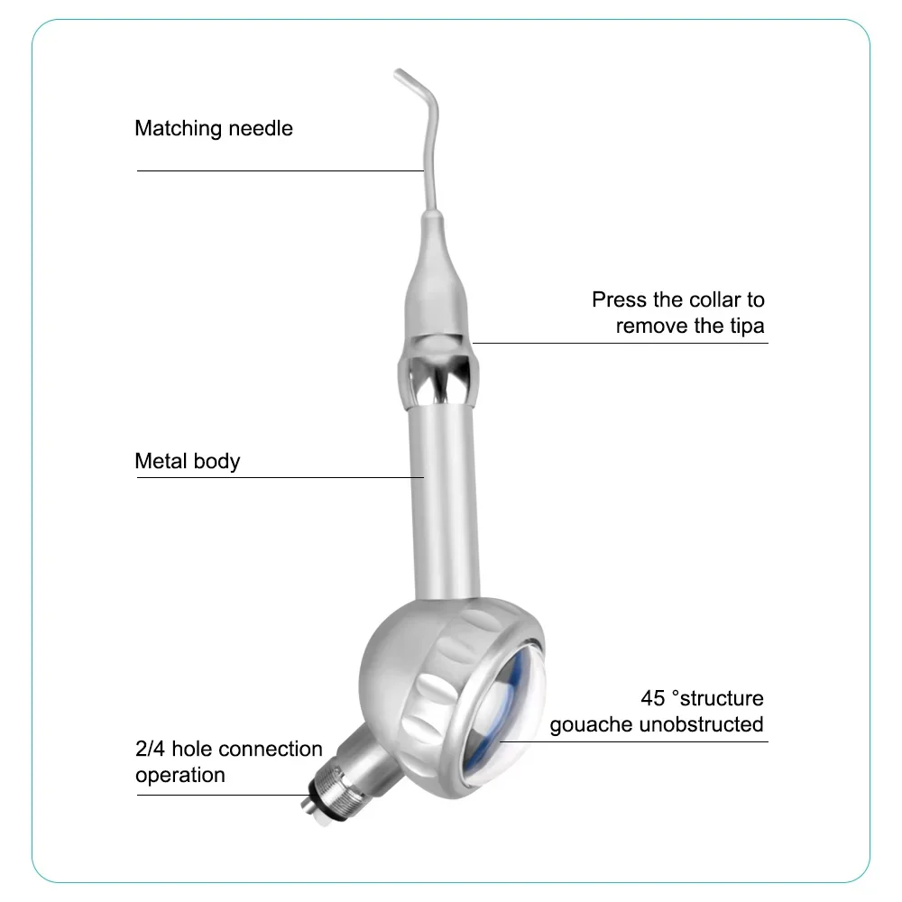 Dental Equipment Teeth Whitening Spray Dental Air Water Polisher Jet Air Flow Oral Hygiene Tooth Cleaning Prophy Polishing Tool