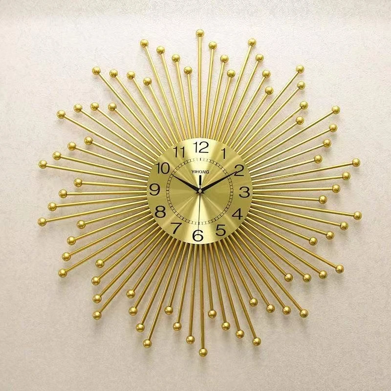 70CM NEW Good Quality  light luxury clock Gold creative household fashion hanging clock modern simple wall clock for l