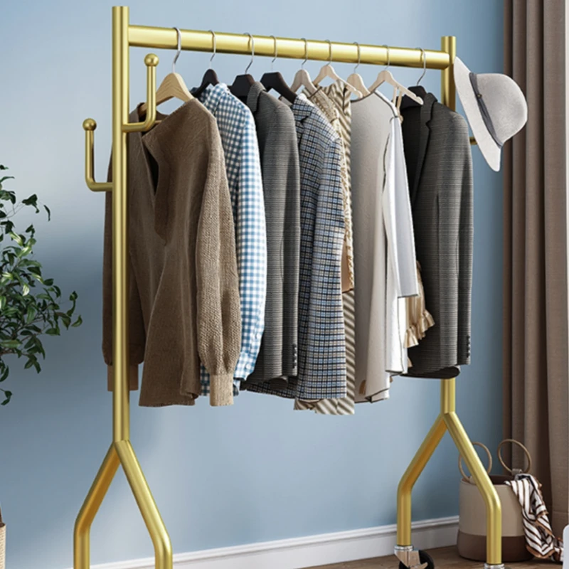 

Clothes hanger, floor to ceiling, bedroom, household clothes hanging pole, balcony, narrow foot folding rack, single pole