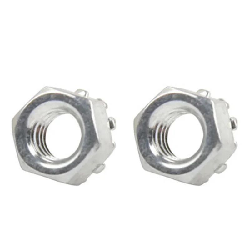 1Best 20pcs M3 M4 M5 M8 M10  White zinc K-nut 304 toothed nut Carbon steels K cap Multi-tooth nuts