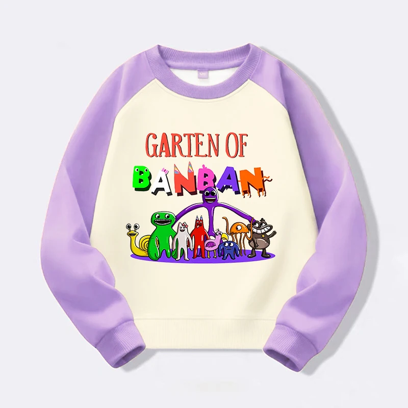Garten Of BanBan Anime Sweatshirts Children High Quality Clothing Spring Boys Girls Crew Neck Tops Kids Casual Sportswear Gift