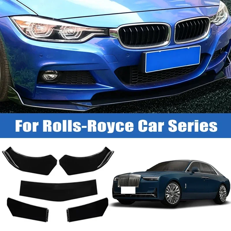 

5Pcs Car Front Bumper Separator Bumper Lip Body Kit Duck Lip Separator For Rolls-Royce Phantom Ghost Cullinan Wraith Dawn