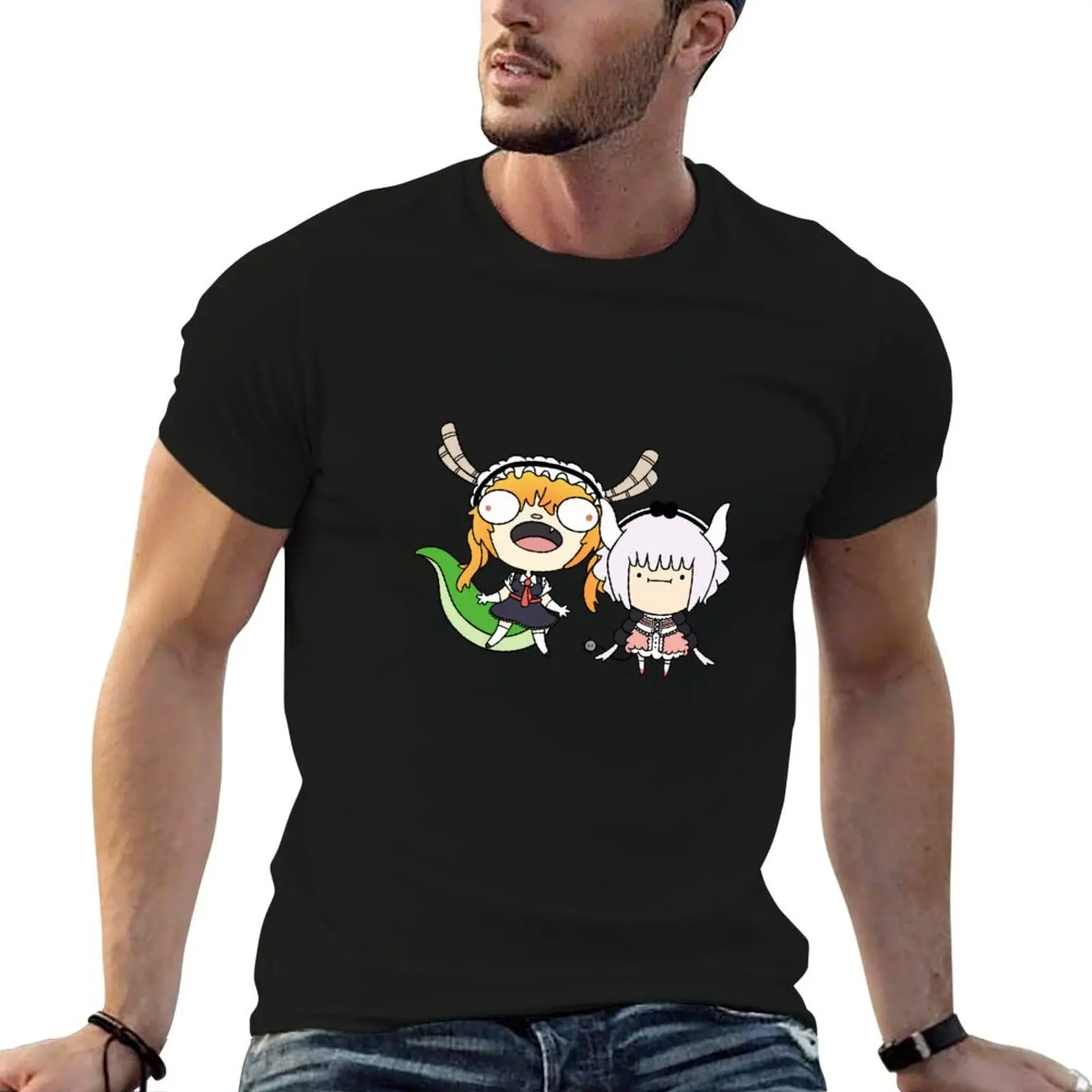 

Tohru & Kanna T-Shirt t shirts for man graphic tees man graphic t shirt t shirt for man 100 percent cotton T-shirt