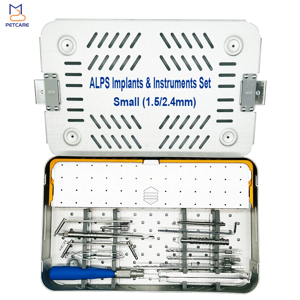 1.5/2.4mm Small Alps Implant and Instruments Set, Veterinary Orthopedics, Surgical Tools, Medical Accessories, Pet Products1 Set