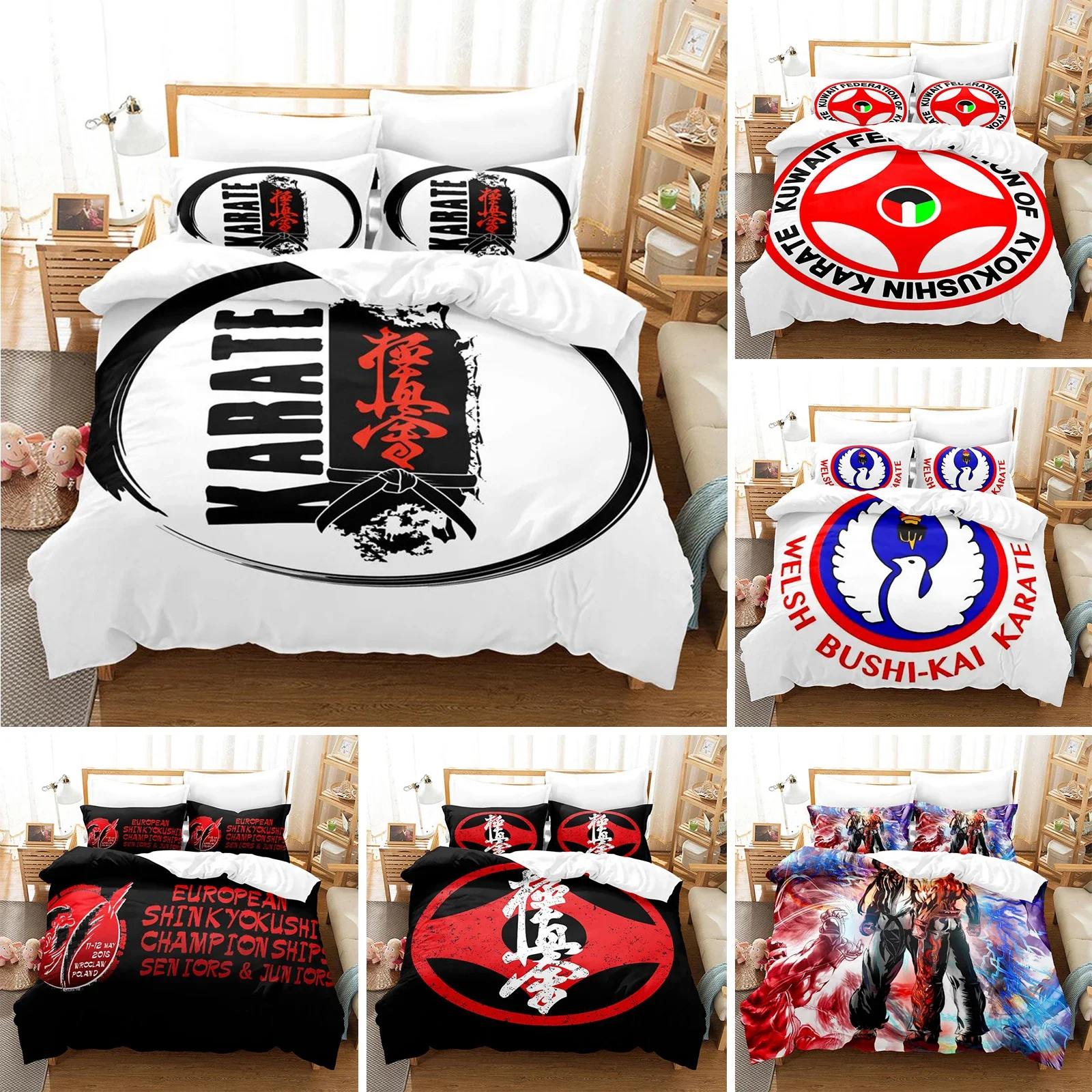 Kyokushin Karate Bedding Set Duvet Cover Bedroom Comforter Covers Single Twin King Size Quilt Cover Home Textile 2/3PCS