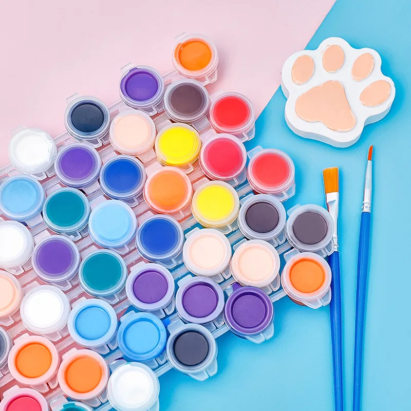 DIY Acrylic Paint 6-color 8-color 12-color Set Art Painting Doodling Coloring Paint Children's Gypsum Doll Paint Strip 3ml
