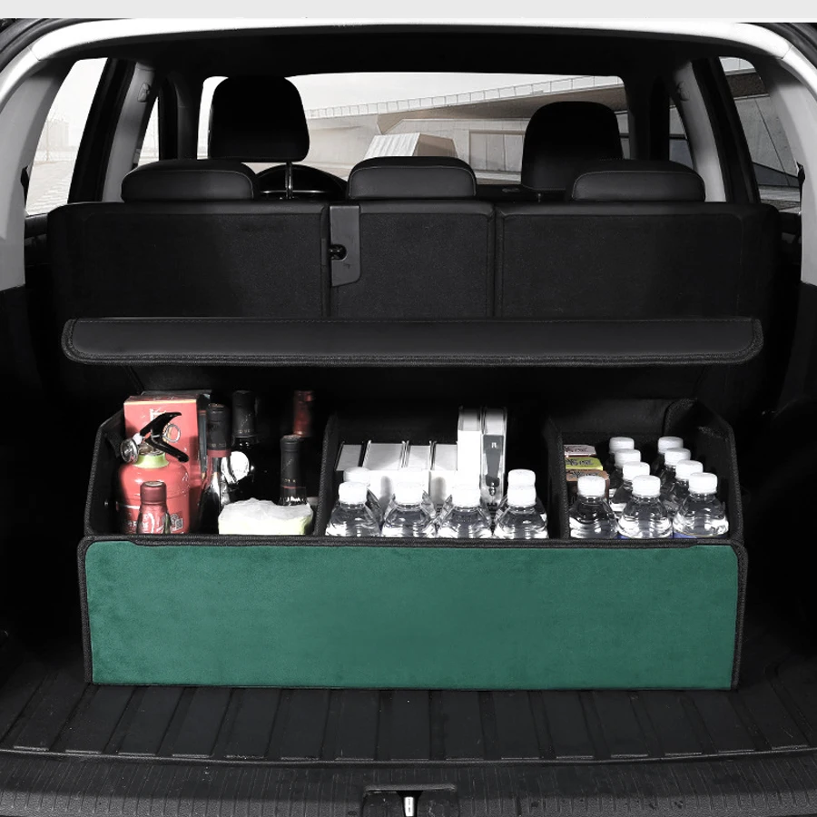 Extra Large Size Car Storage Box PU Leather Multipurpose Collapsible Trunk Storage Organizer Stowing Tidying Auto Accessories