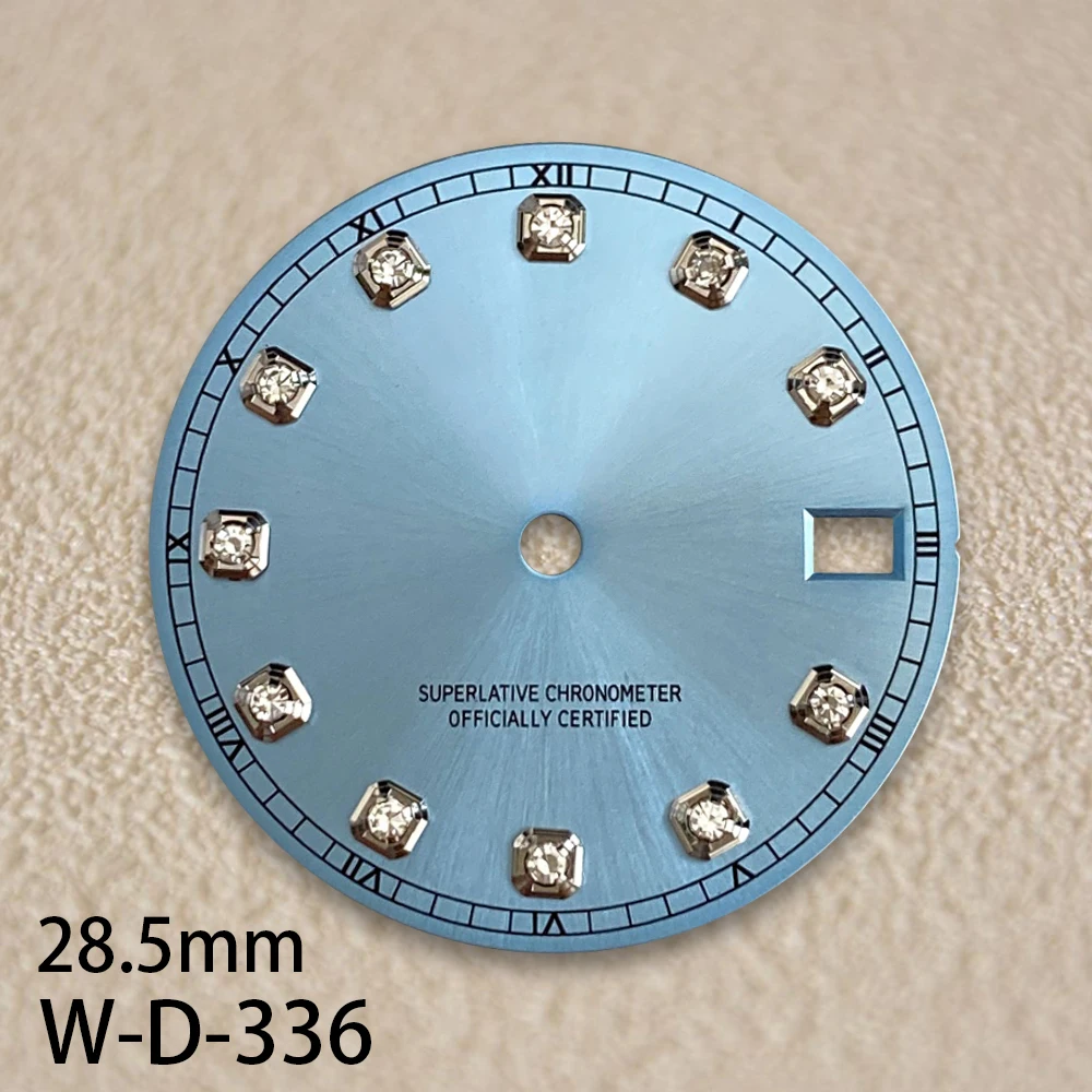 28.5mm S Logo Diamond NH35 Dial Suitable for NH35/NH36 Movement Watch Modification Accessories High Quality NH35 Accessories ﻿