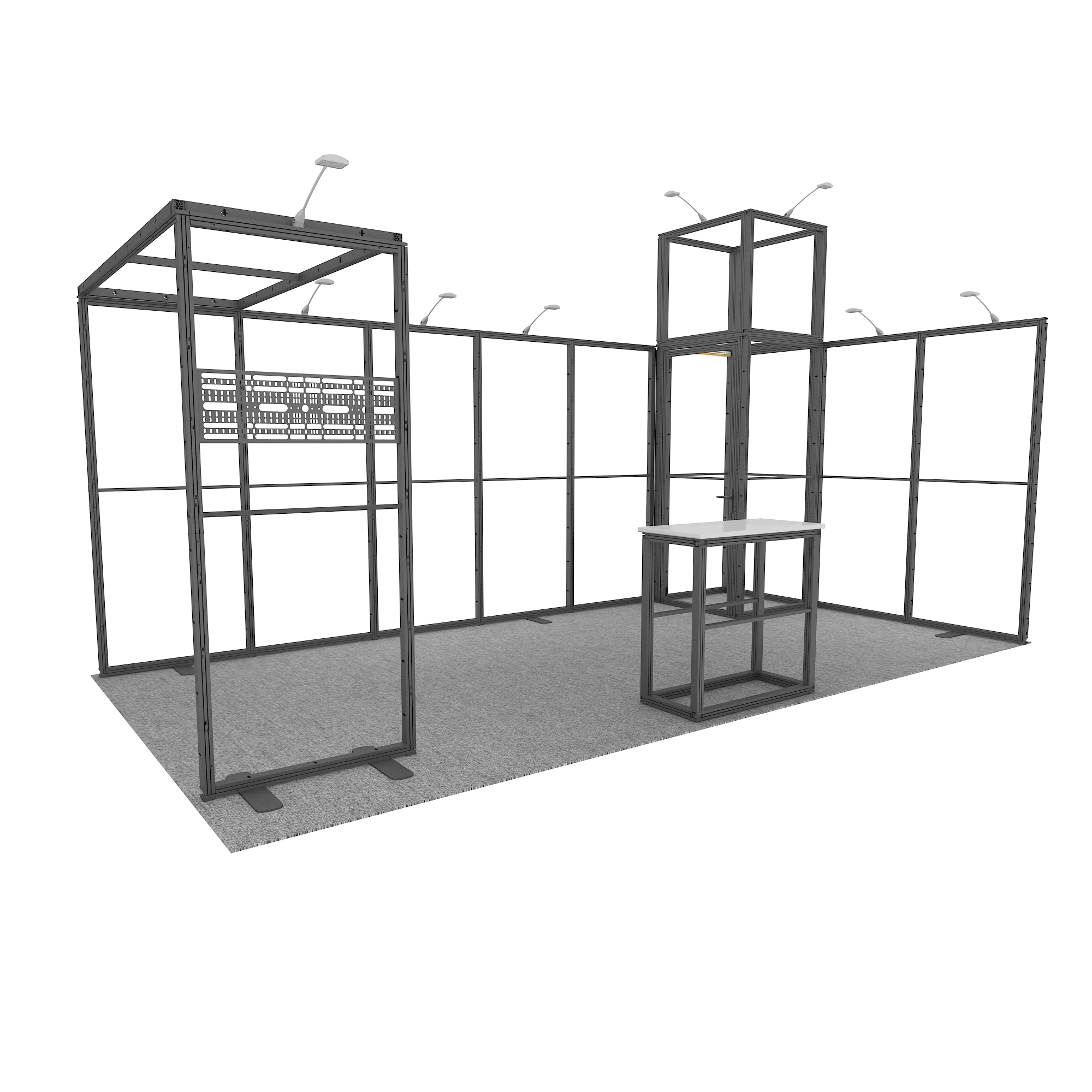 Suporte de exposição modular expansível de alumínio 3x6 China Factory Cheap Trade Show Booth Expositor Popular nos EUA