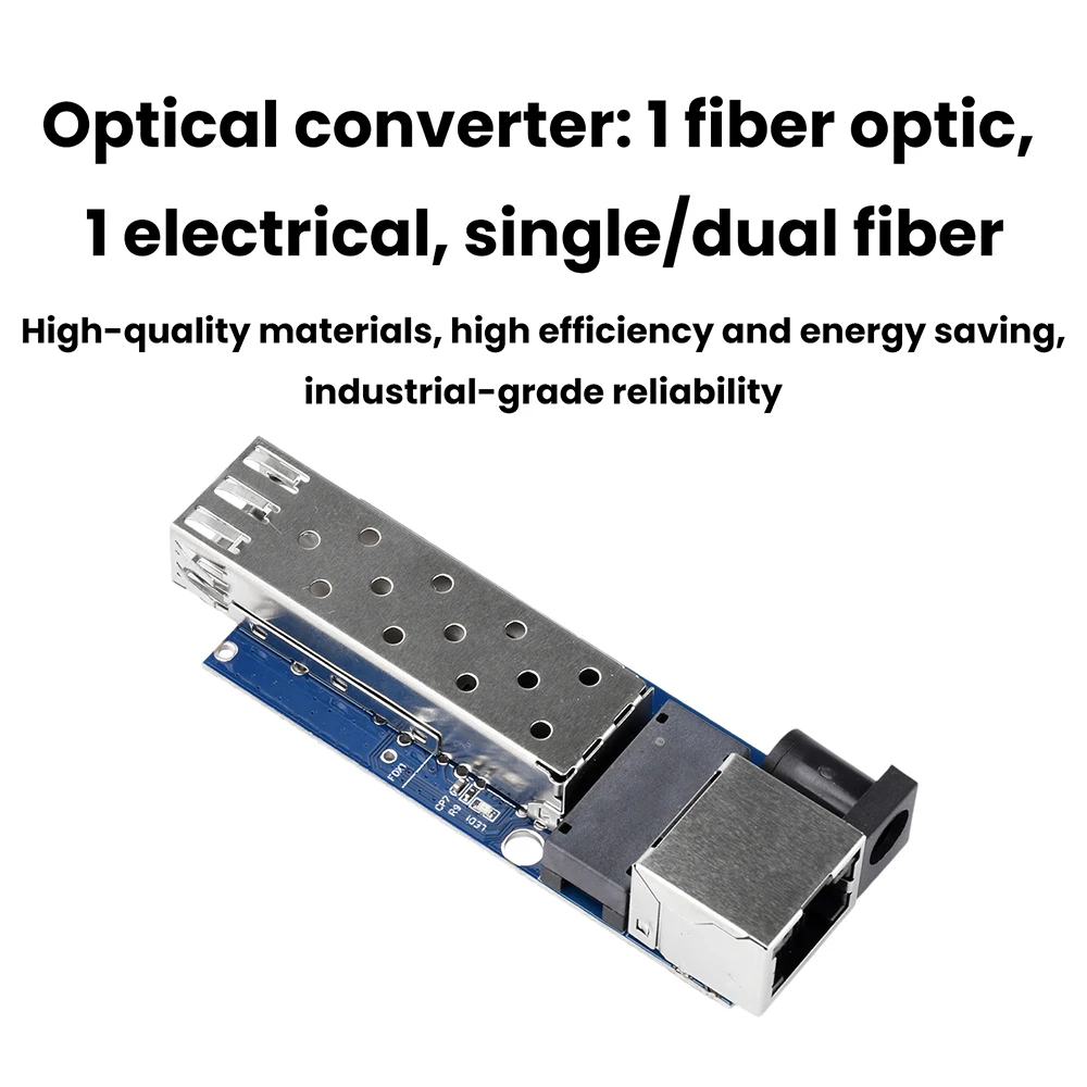 SFP Fiber Module Ethernet Port RJ45 Ethernet Gigabit Fibre Optic Transceiver Module 1.25G 1000M Optical-to-Electrical Converter