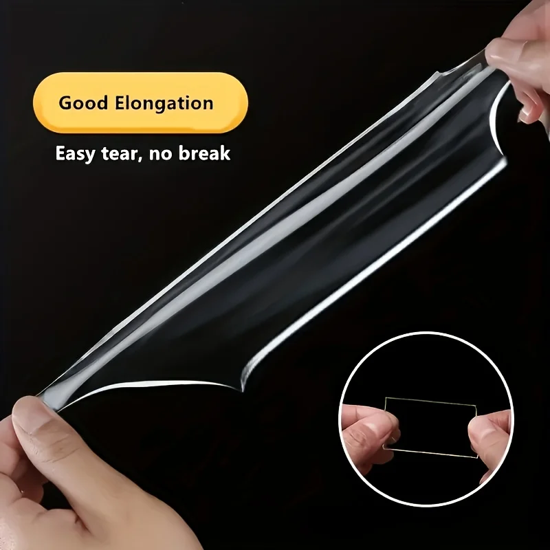3 Rolls Nano Adhesive Tape Double Sided Clear Mounting Reusable Washable For Home Office Car Layer Drain Basket Kitchen Bowl view 5