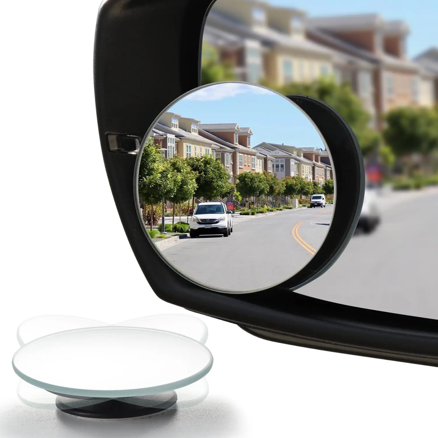 

Blind Spot Mirror, 2" Round HD Glass Frameless Convex Rear View Mirrors Exterior Accessories with Wide Ang