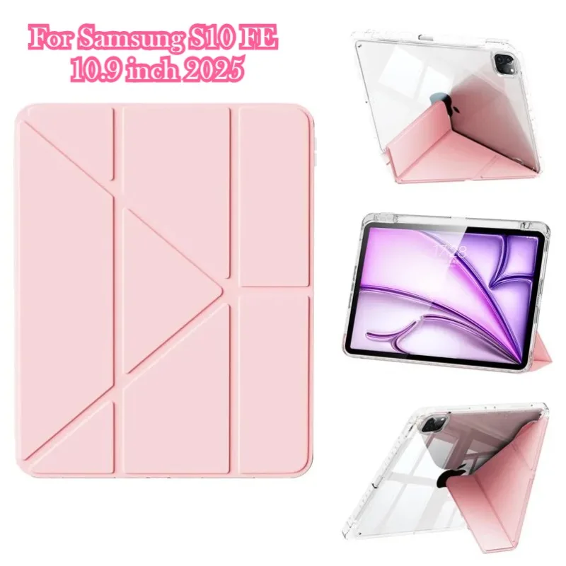 

New for Samsung Galaxy Tab S10 FE 10.9'' Case S9 S8 S7 Plus 13.1 12.4 11 Inch A9 A8 Lite 10.5 X210 T970 with Pencil Holder Cover