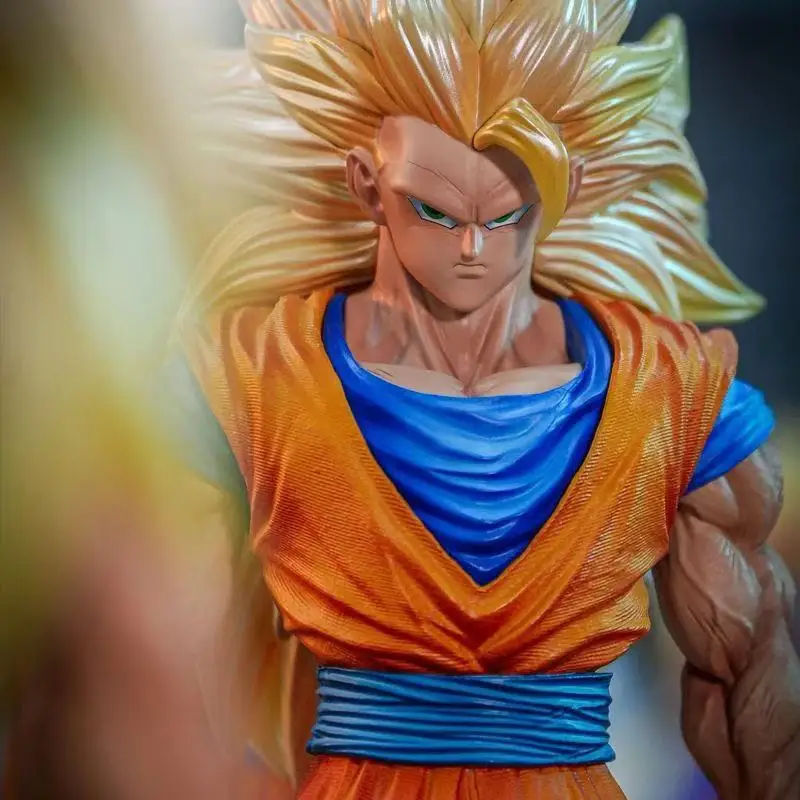 ฟิกเกอร์ดราก้อนบอล โกคู ซูเปอร์ไซย่า 3 ขนาด 34 ซม. ของสะสมจาก JT ผลิตจาก PVC สำหรับตกแต่งโต๊ะทำงาน ของขวัญวันเกิด ของเล่น ฟิกเกอร์อนิเมะซูเปอร์ไซย่า 3