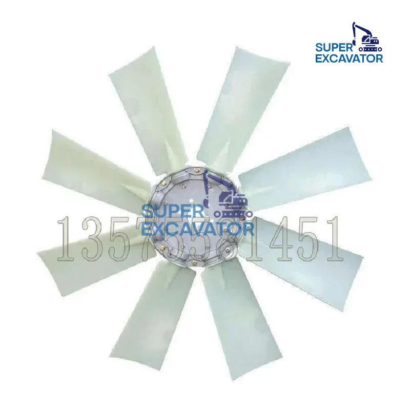 For Cummins, Vo-lvo, Yuchai Excavator & Loader Cooling Fan Blades with Aluminum Hub - Reversible Modification Kit Excavator