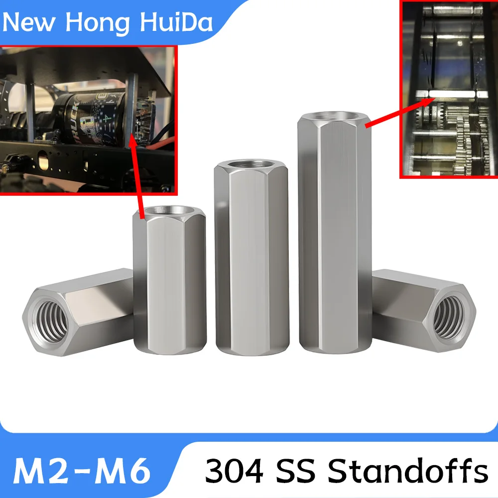 M2 M2.5 M3 M4 M5 M6 304 Stainless Steel Motherboard Standoff Female-Female Spacing Screw Board PCB Support Hex Column Pillars