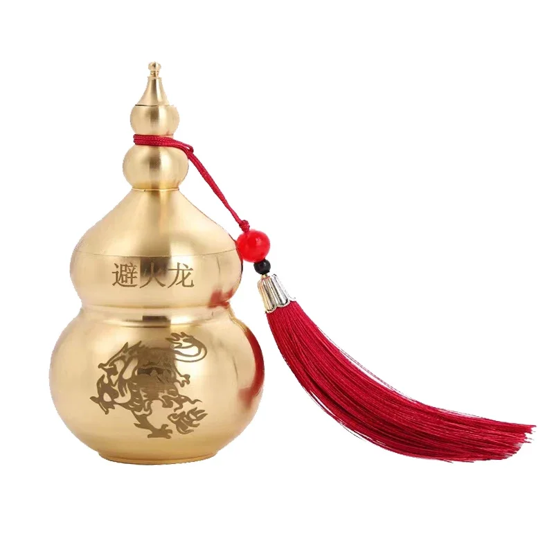 

Бутылка огненного дракона, кухонный северо-западный уголок, бутылка огненного дракона из чистой меди и банка, медные украшения в виде тыквы, огненный дракон