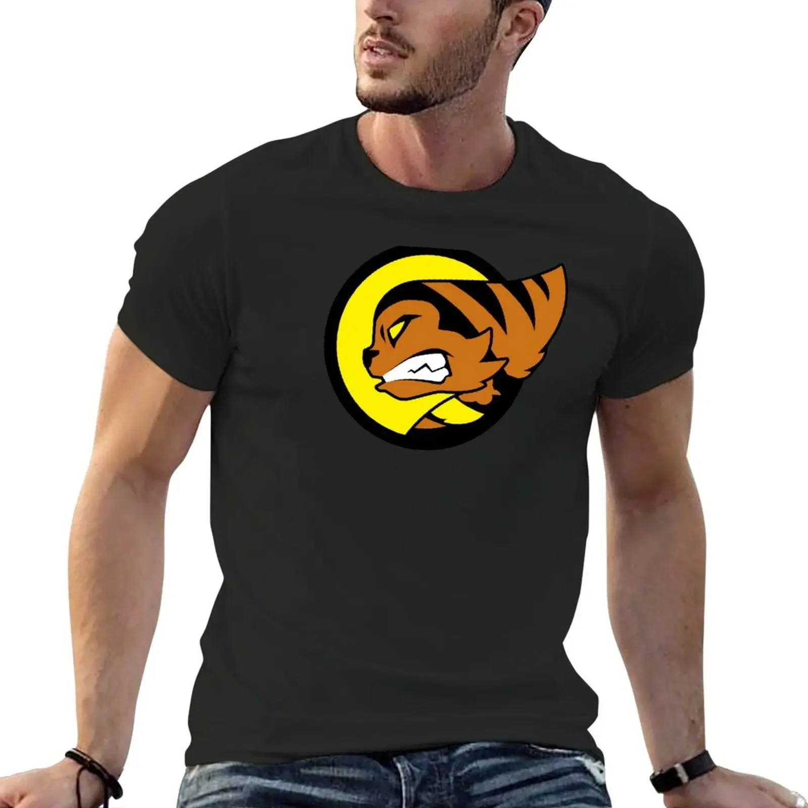 New Ratchet and Clank Space Hero Round Icon T-Shirt oversizeds customs design your own customs clothes for men