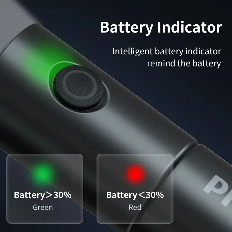 Philips New 7cm LED Rechargeable Mini Portable Flashlight 7 Lighting Modes For Hiking And Travel Self Defense