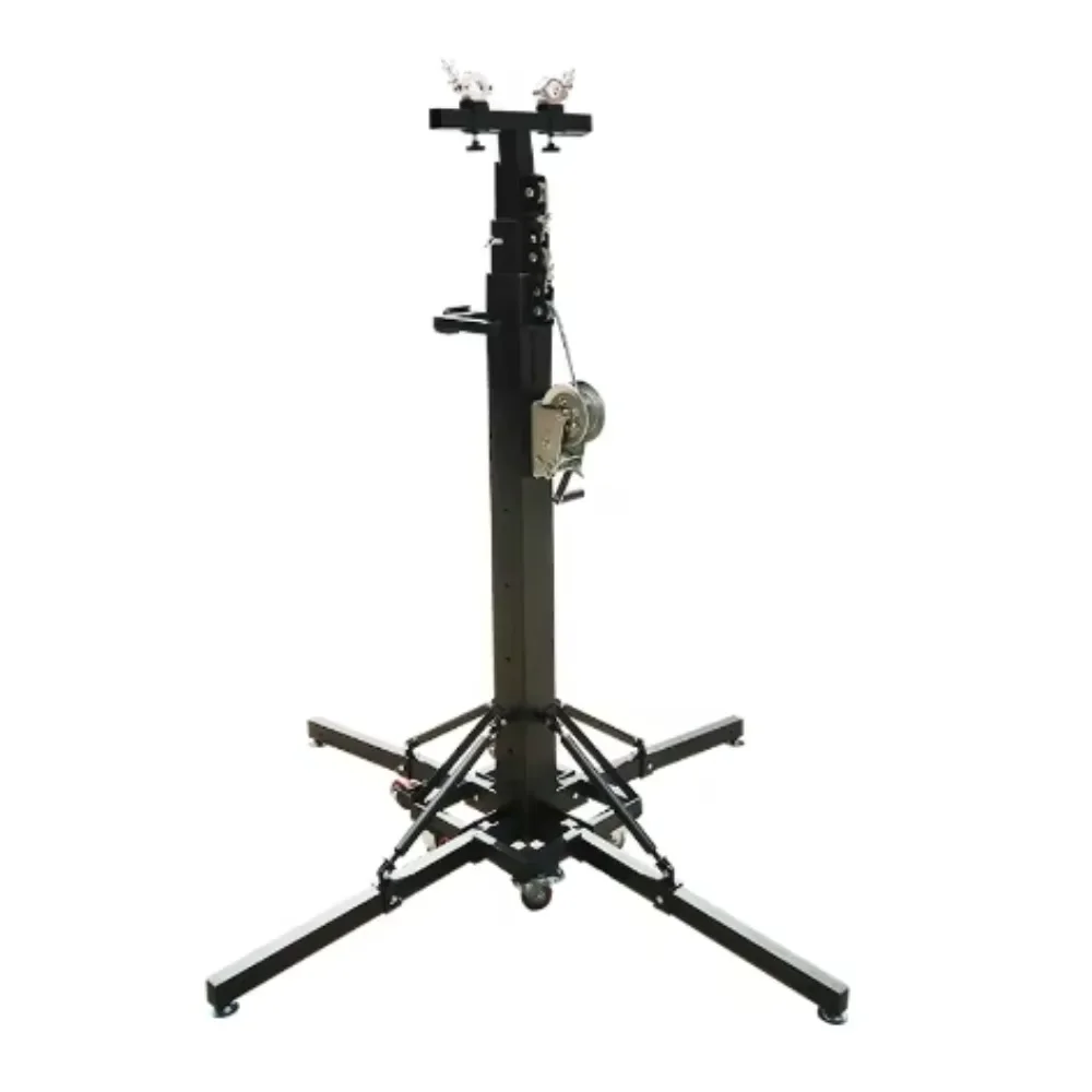 6M Height Aluminum Stage Mobile Telescopic Truss Lift Stand Sound Lighting Truss Lifting Tower Event Durable Aluminum Alloy