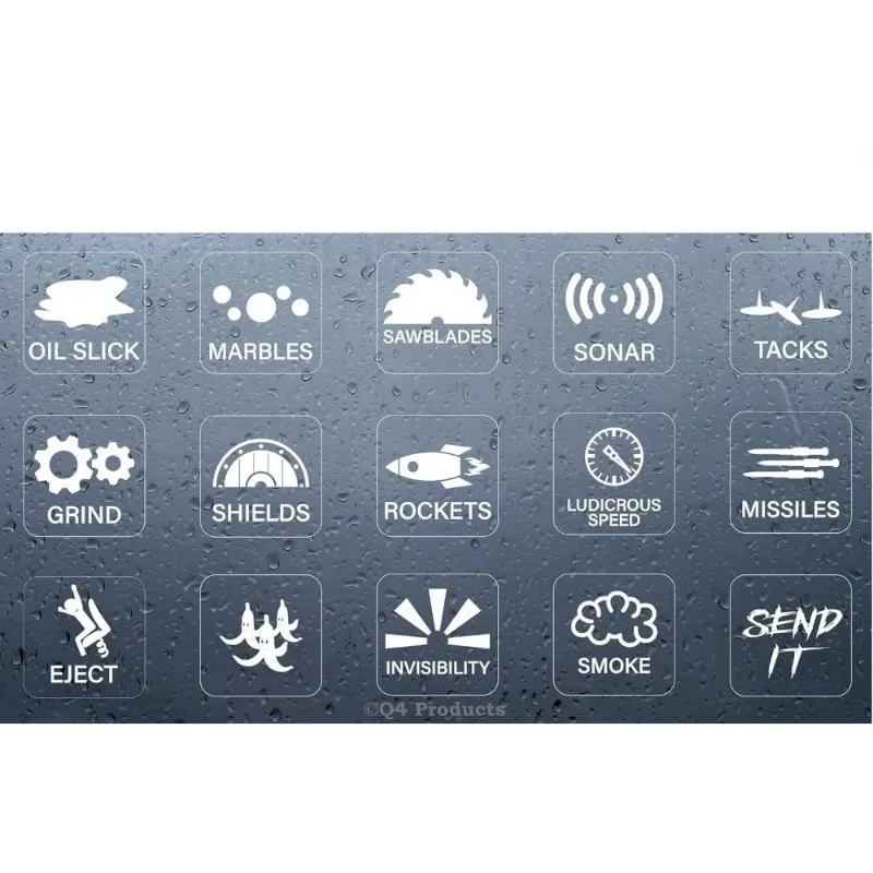 New For Novelty Stickers for Car or Truck Unused Buttons - Interior Dash Rocker Console Switch Decals