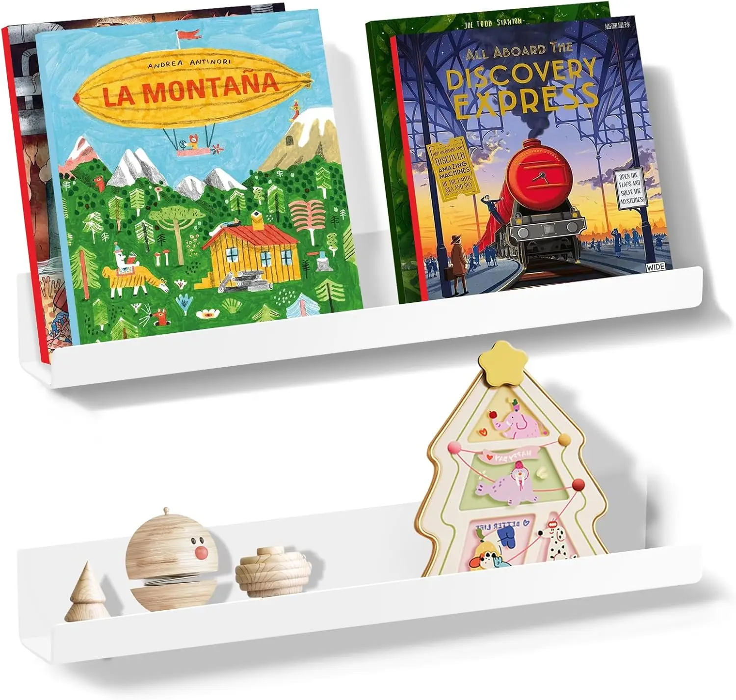 

2 Pack Magnetic Book Shelf - Acrylic Reusable Display Panel for Whiteboards, Classrooms & Home, Adhesive-Free Storage with 11lb