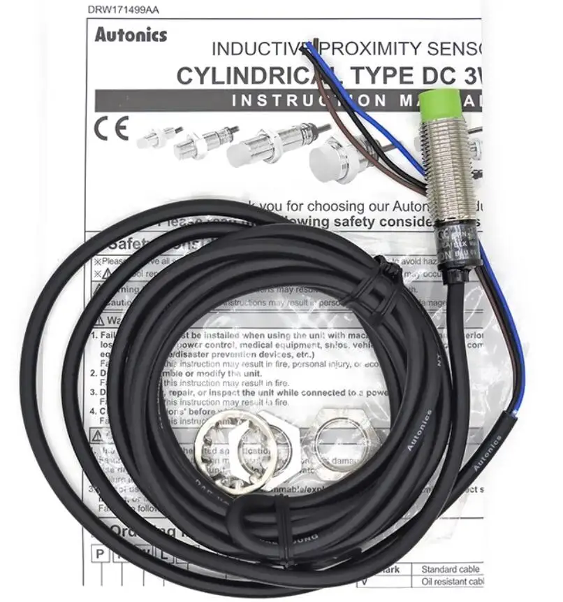 Genuine PR12 Proximity Switch Metal Sensor DC 3-wire DC12-24V NPN/PNP Detection Distance 2mm PR12-2DN PR12-2DP