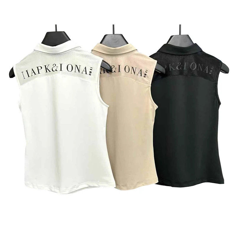 Summer New Product Golf Women's Outdoor Quick Drying Sweatshirt Versatile Sleeveless T-shirt Breathable Slimming Polo Shirt Top