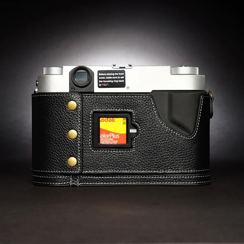 for Fujifilm GF670 GF670w Bessa III 667/667W  Handmade Cowhide Genuine Leather Protective Case Camera Bag Semi Case Base Shell