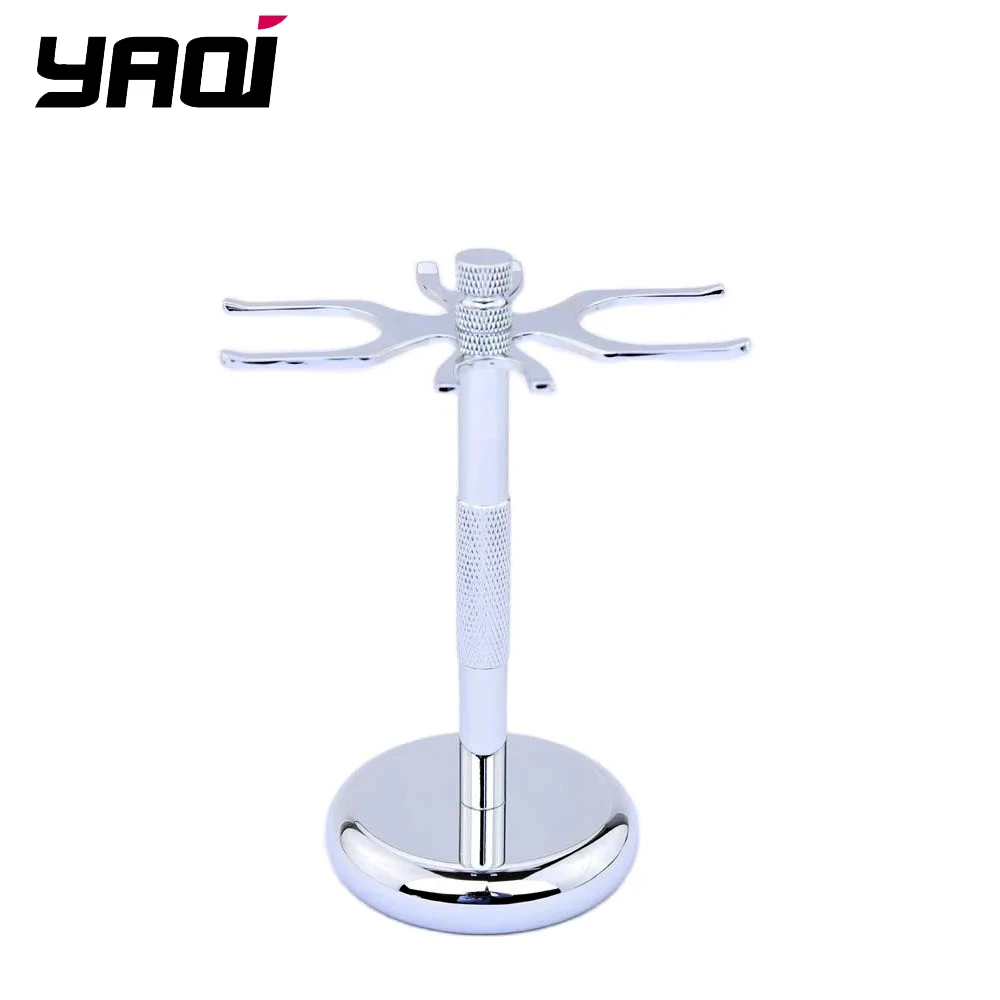 Yaqi Mens Shaving Stand Holder 4 prongs for 24mm 26mm 28mm Shaving Brushes set