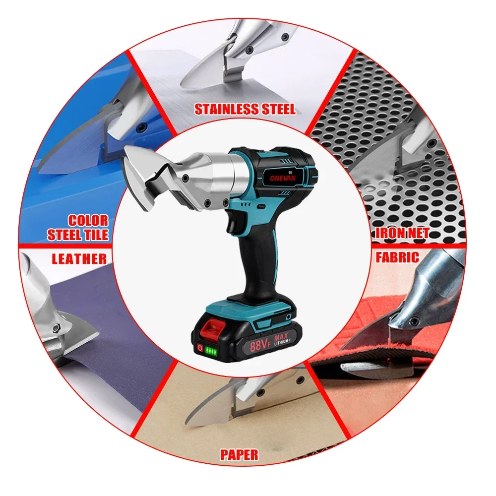 588N.m Electric Scissors Efficient Cordless Rechargeable Metal Plate Iron Multifunction Power Cutting Tool For Makita 18VBattery