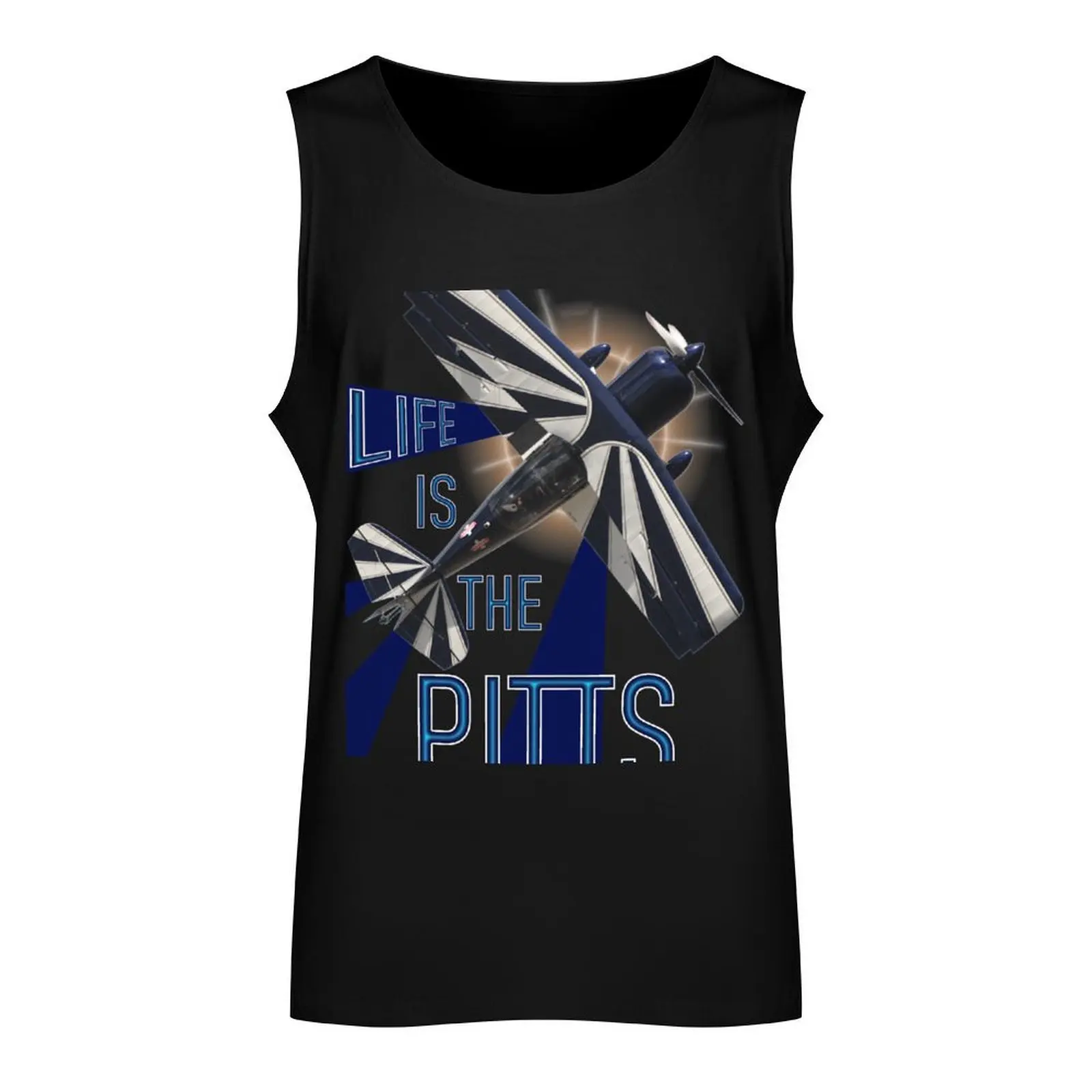 Out Of The Sun Design - Pitts Model 12 VH-TYJ Tank Top summer clothes male top sleeveless gym shirts male