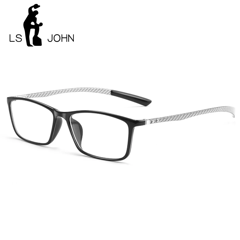 

LS JOHN Ultralight Carbon Fibre Glasses Frames Men TR90 Square Optical Prescription Eyeglasses Women New Korean Brand Eyewear