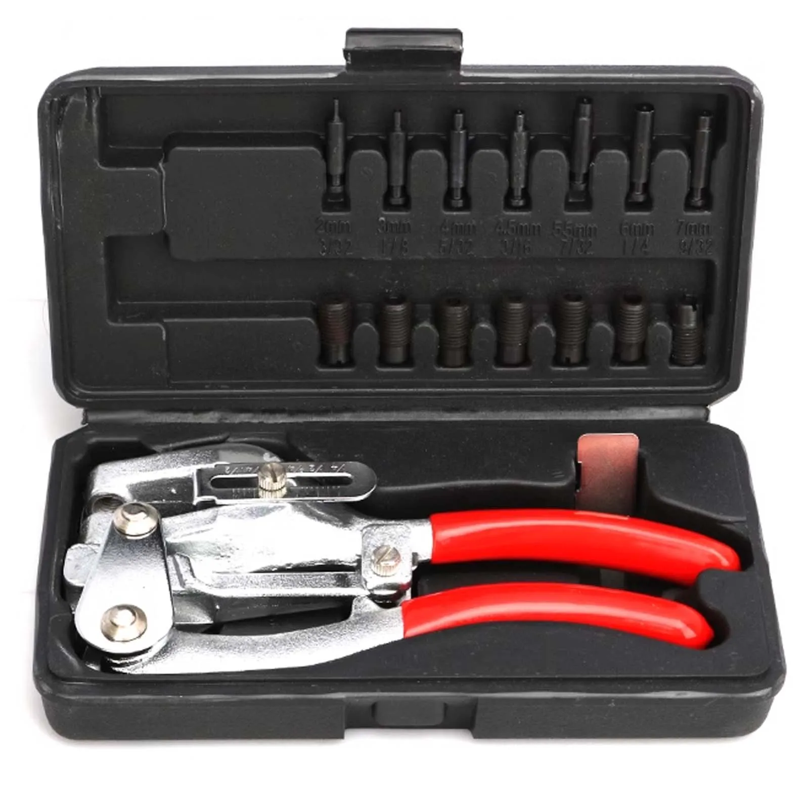 

Manual Hole Punching Pliers for Sheet Metal Stainless Steel Copper Aluminum Strip Iron Leather Plastic