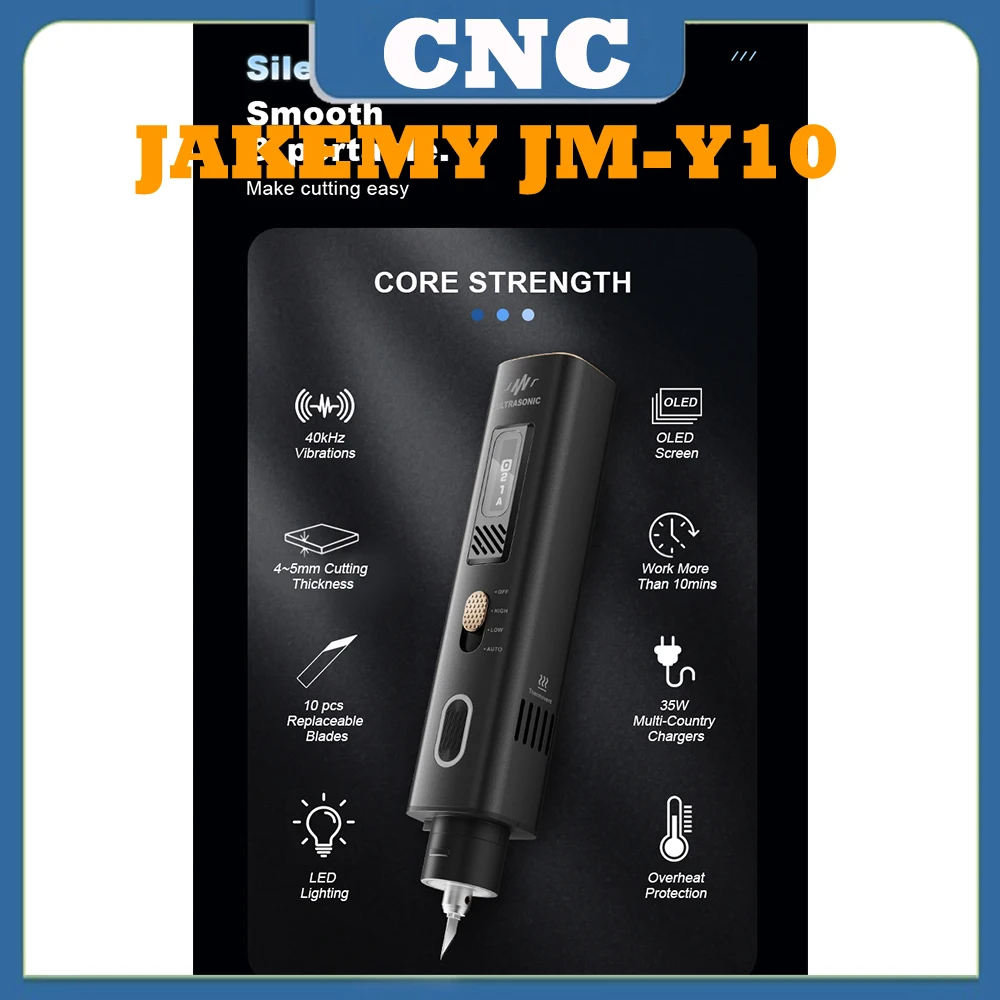 2025 Handheld electric grinder Ultrasonic cutter Cutting 3D Printed Models Acrylic Wood Plastic JAKEMY JM-Y10 40KHz 35W