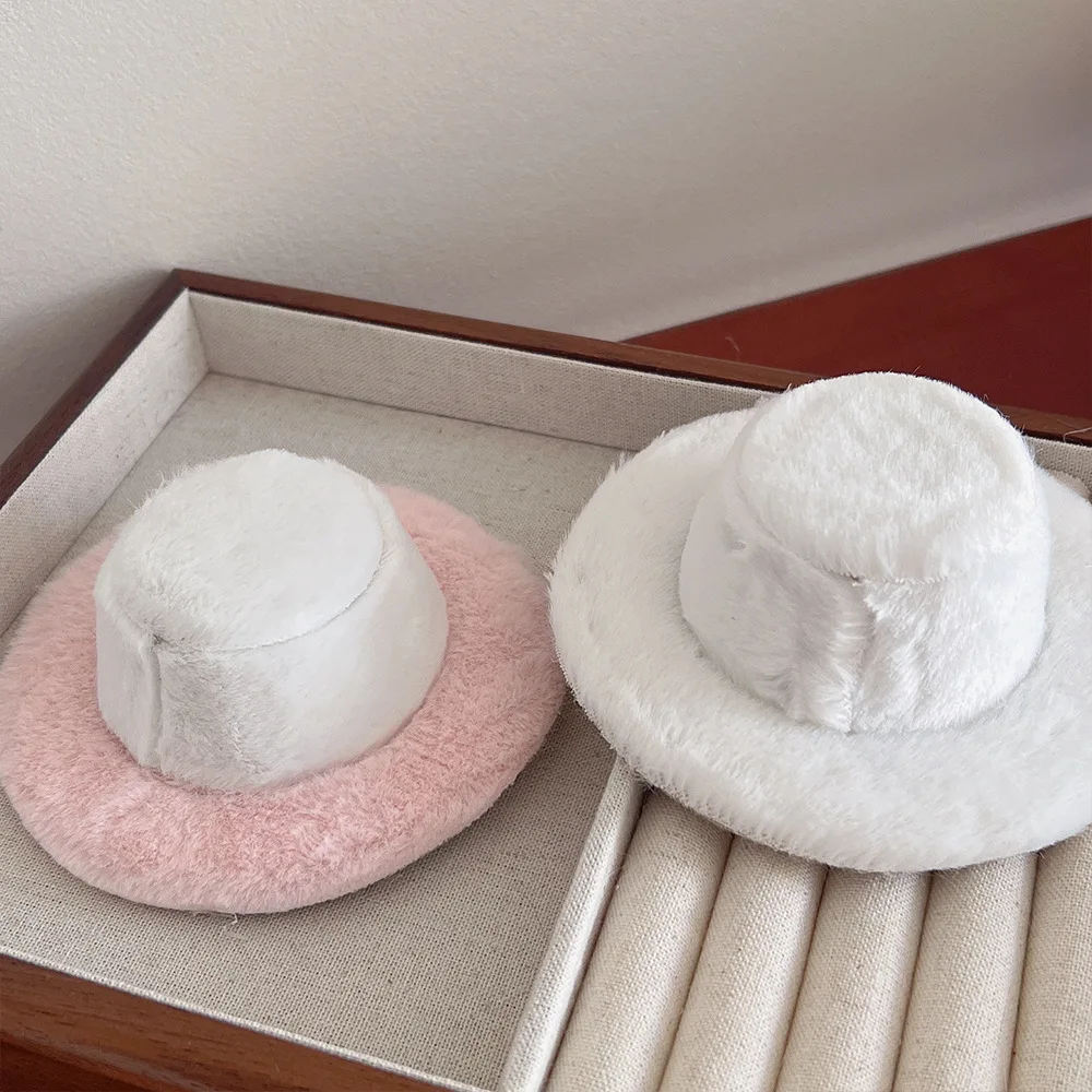 Kaninchenfell Blolita DIY Original Hut Embryo Aufkleber Haar unten Zylinder, Haarschmuck Hutunterstützung, dekorativer nackter Hut 10CM