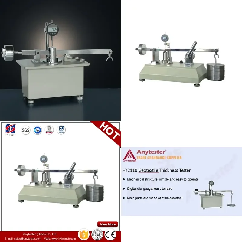HY2110 Geotextile Thickness Tester with Different Press Weights