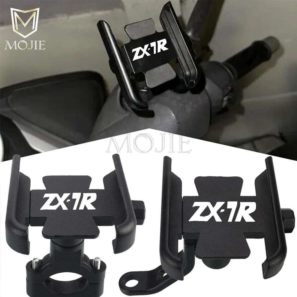 Mobile Phone Holder GPS Navigator Rearview Mirror Handlebar Bracket For KAWASAKI ZX7R ZX7RR ZX-7R ZX-7RR Ninja 1989-2024 2025