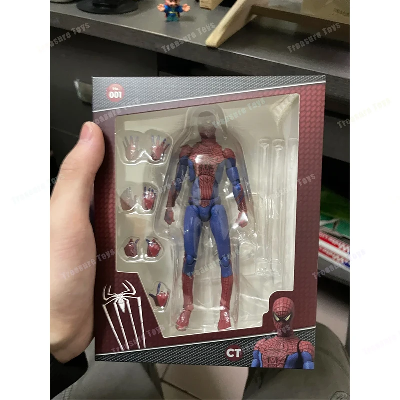 New Ct Toys Spiderman Mafex 001 Andrew Garfield Peter Parker The Amazing Spider-Man Anime Action Figure Figurine Custom Gifts